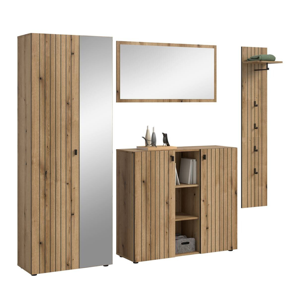 Garderobenset STATION Evoke Oak Nachbildung B/H/T: ca. 237x192x37 cm