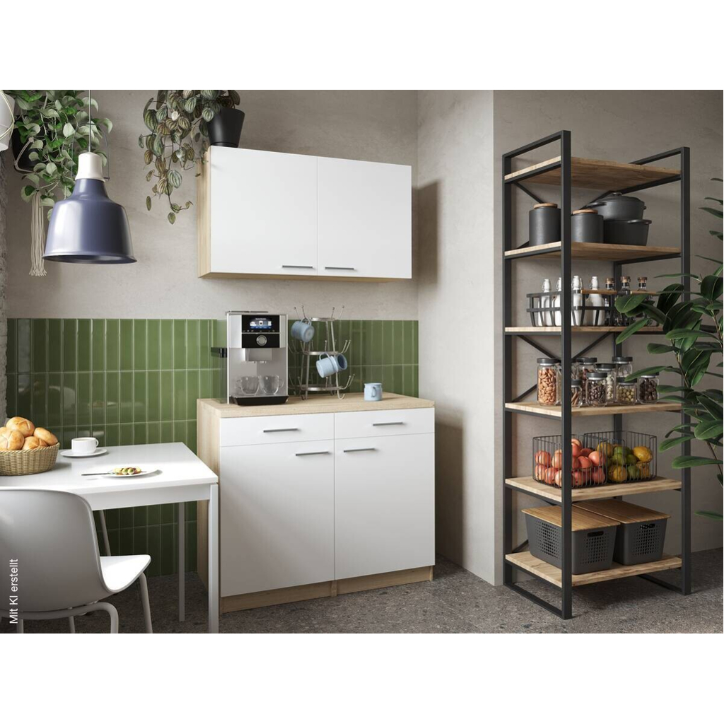 Anbauküchen-Set Merle weiß B/H/T: ca. 100x200x60 cm