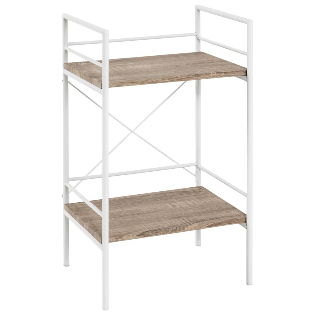 Regal Eiche Nachbildung weiß lackiert MDF B/H/T: ca. 34x62x27 cm