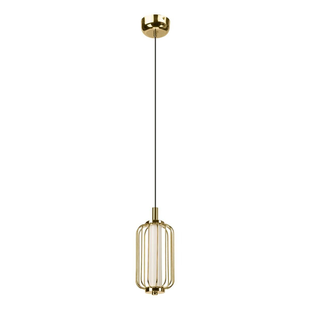 Lamkur Pendelleuchte gold Stahl B/H/L: ca. 12x120x12 cm GU10 1 Brennstellen