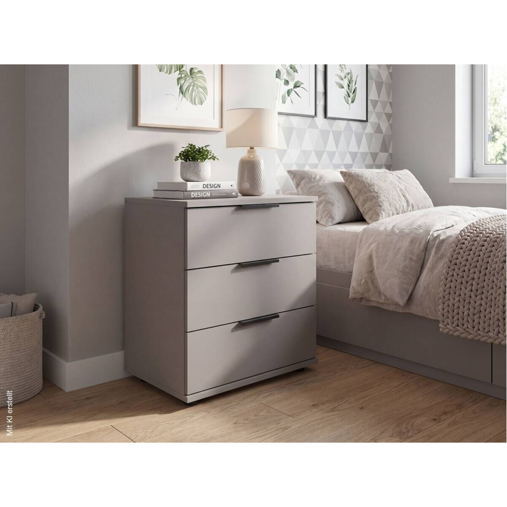 Nachtkonsole Easy Plus Sahara grau B/H/T: ca. 52x58x38 cm