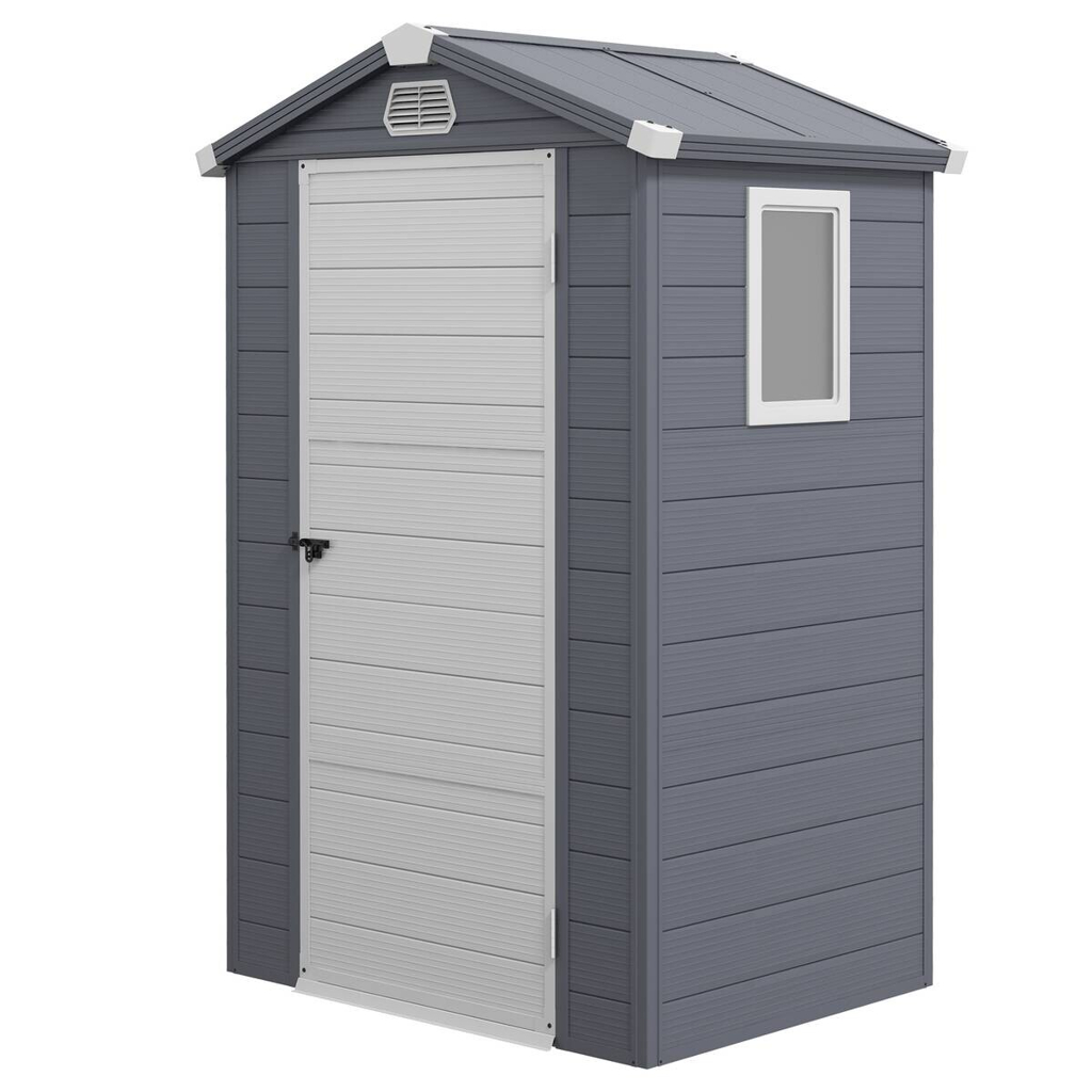 Outsunny Gartenhaus dunkelgrau B/H/T/L: ca. 102x208x102x133 cm