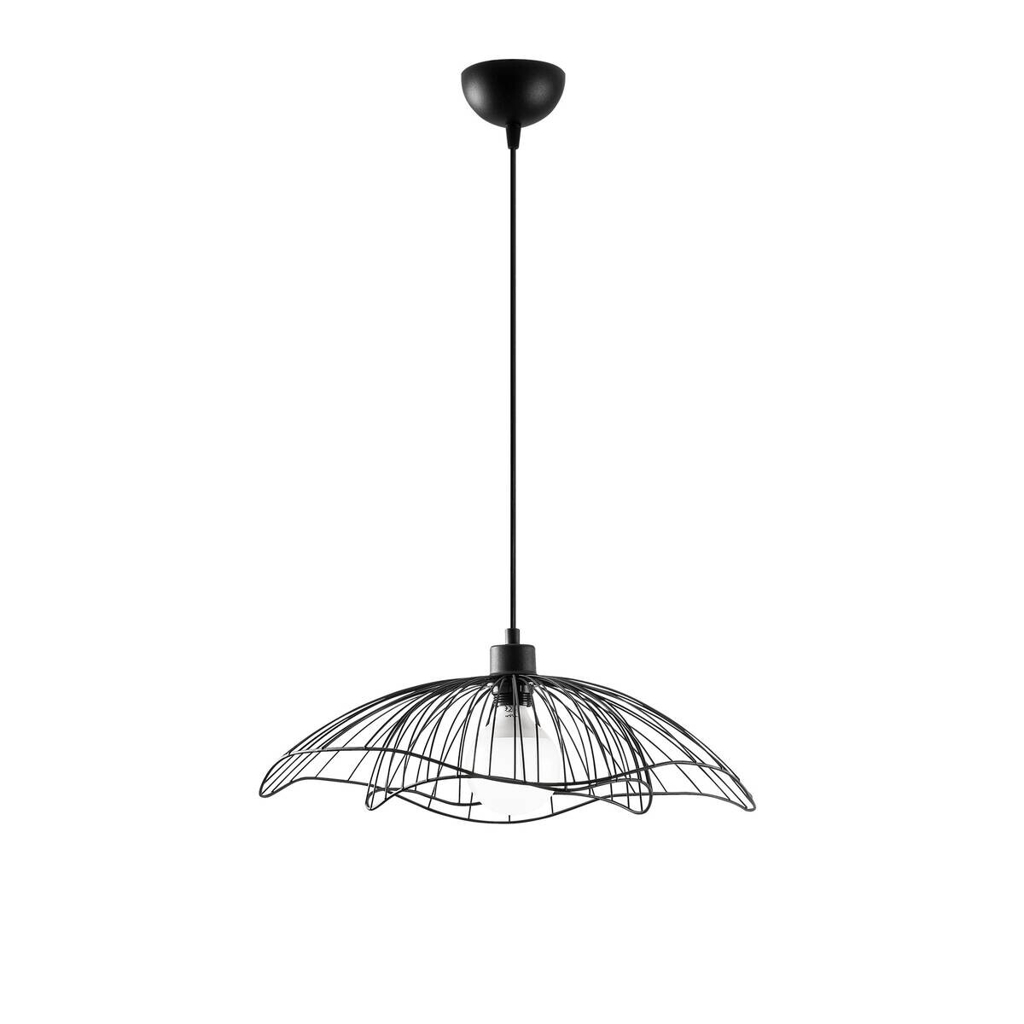 Opviq Pendelleuchte Farac-6380 schwarz B/H/T/L/D: ca. 50x111x50x50x50 cm E27 1 Brennstellen