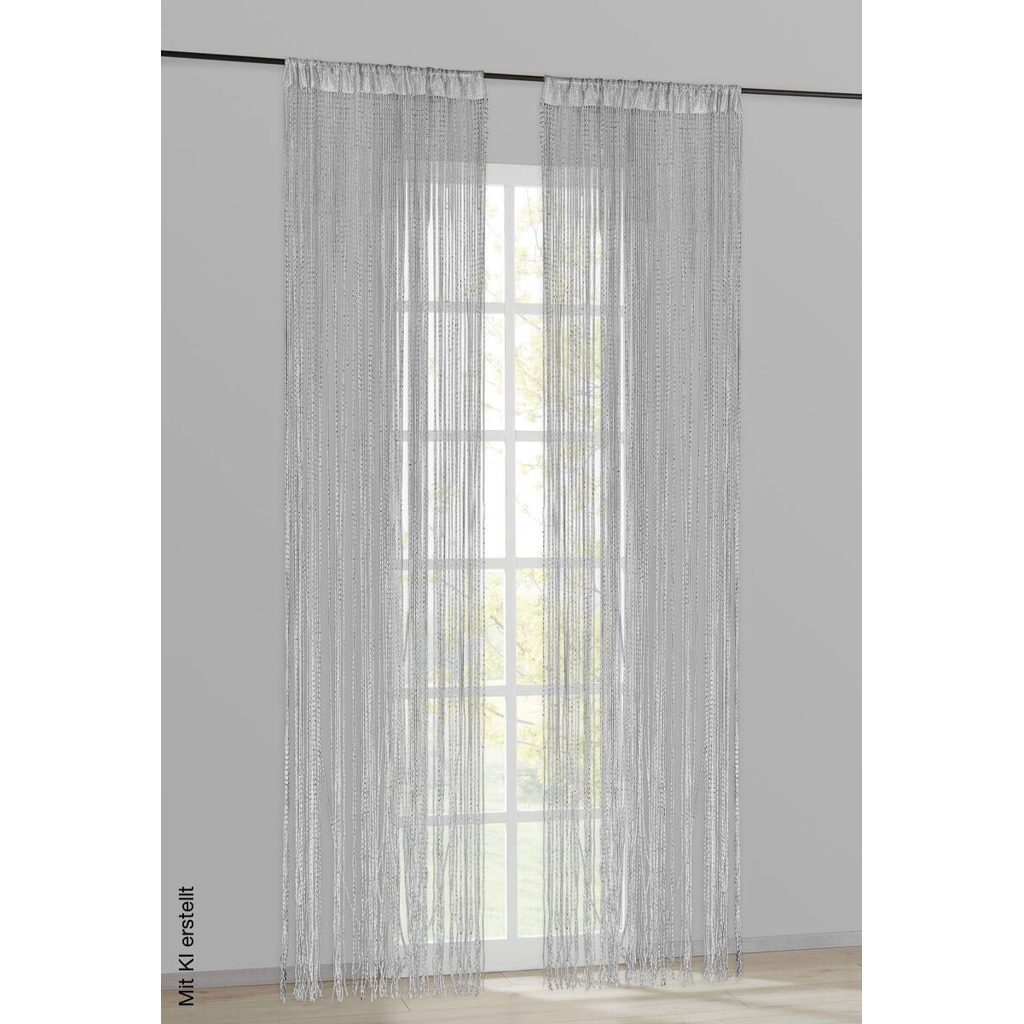 ACUS design collection Fadenvorhang Lurex weiß B/L: ca. 90x245 cm