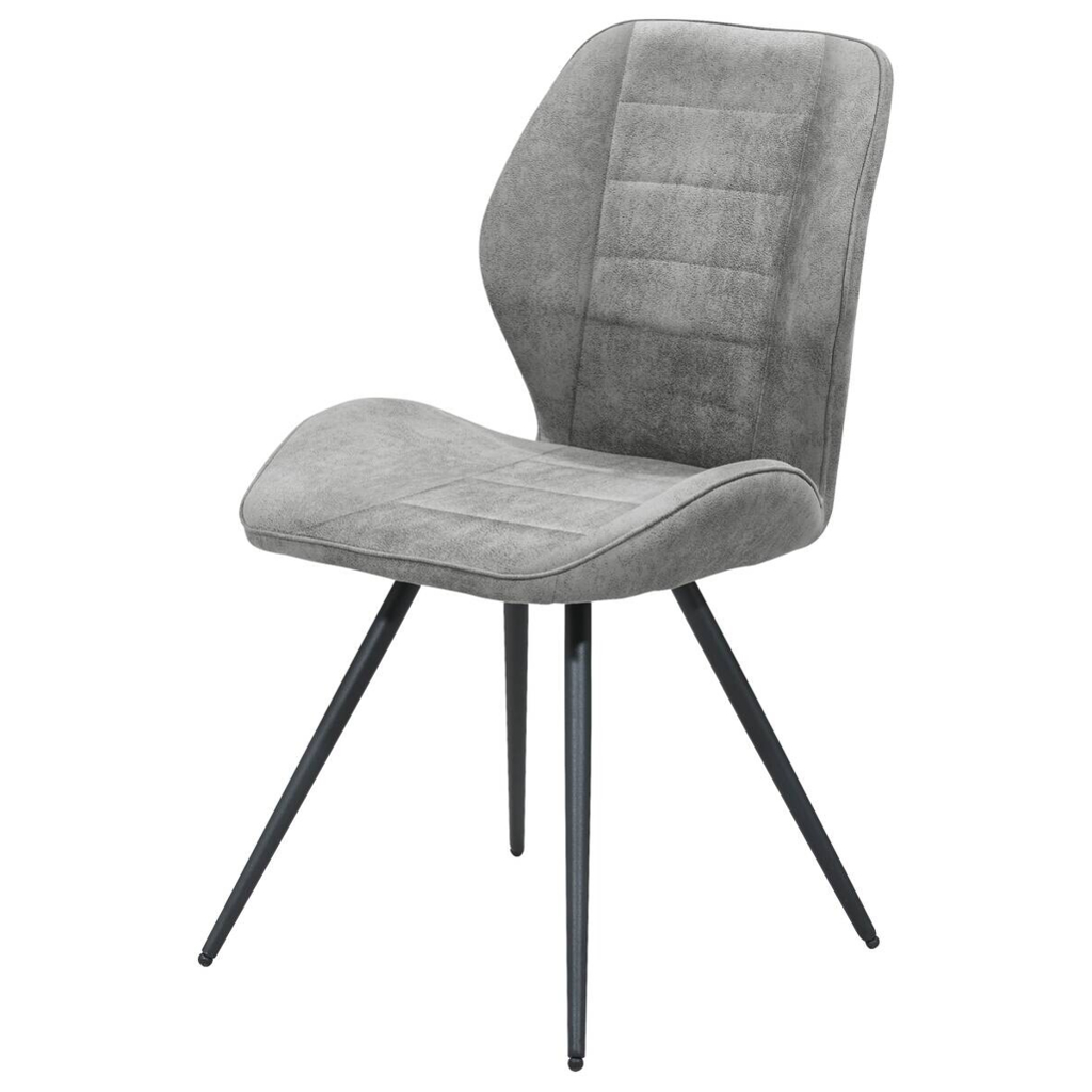 Stuhl New York hellgrau Microfaser B/H/T: ca. 51x87x55 cm