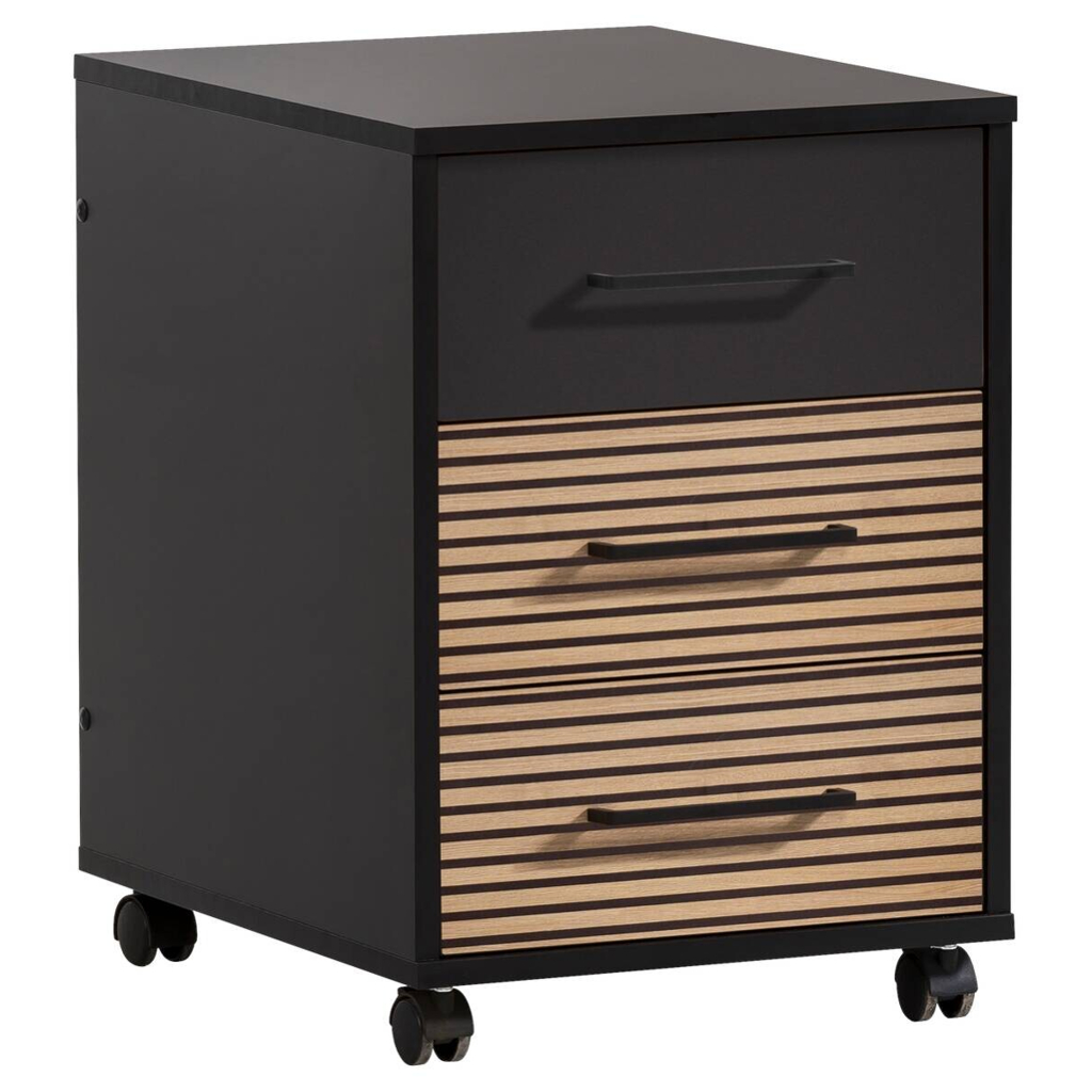 Rollcontainer Hank schwarz matt B/H/T: ca. 40,1x57x50 cm