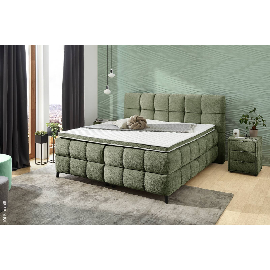 Boxbett grün Liegefläche B/L: ca. 180x200 cm