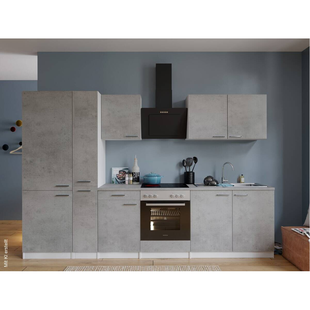 Respekta Küchenblock Malia Beton Optik B/H/T: ca. 300x200x60 cm