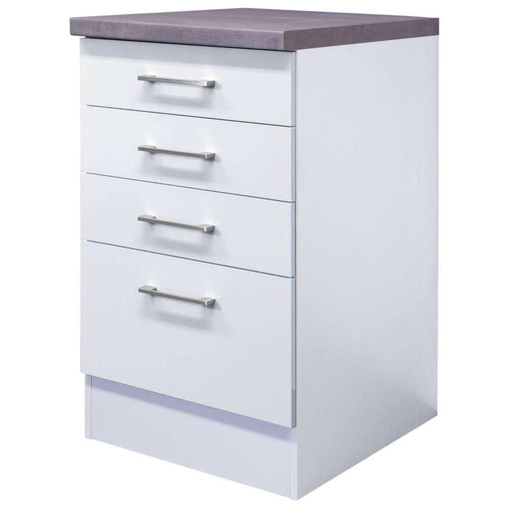 Schubkastenschrank Vita weiß matt B/H/T: ca. 50x86x60 cm
