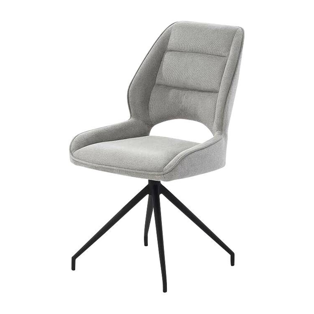 Stuhl hellgrau Microfaser B/H/T: ca. 51x93x62 cm