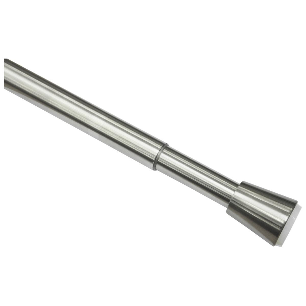 Boviva Spannstange Edelstahloptik Metall D: ca. 2,6 cm ausziehbar von ca. 90 bis 140 cm 1.0 Läufe