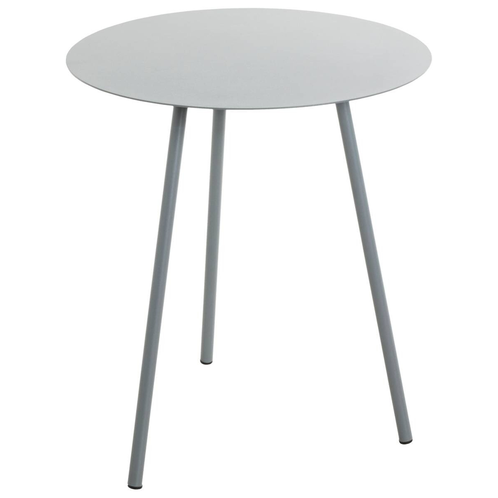 Beistelltisch  grau Metall H/D: ca. 45x40 cm