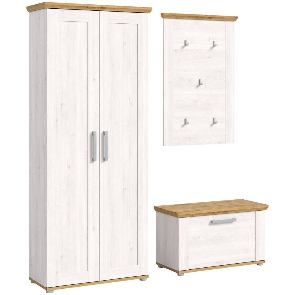 Garderobe Verona Sibiu Lärche Nachbildung Eiche Artisan Nachbildung B/H/T: ca. 175x196x39 cm