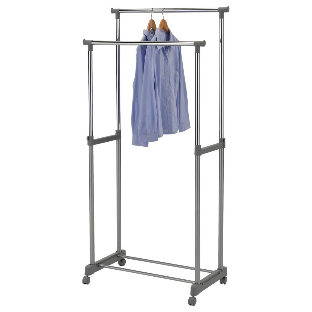Garderobenwagen Chrom Stahl B/H/L: ca. 43x92x79,5 cm