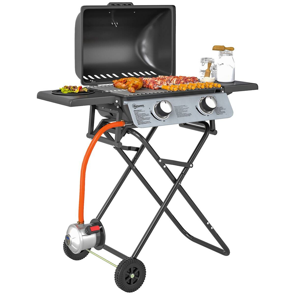 Outsunny Gasgrill Edelstahl B/H/L: ca. 50x102x101 cm