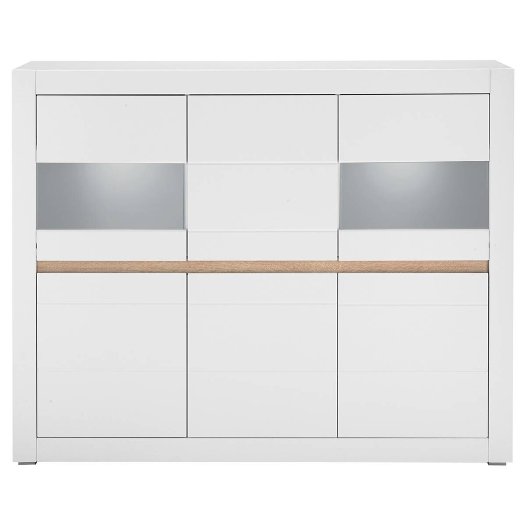 Highboard Chester weiß matt B/H/T: ca. 165x132x42 cm
