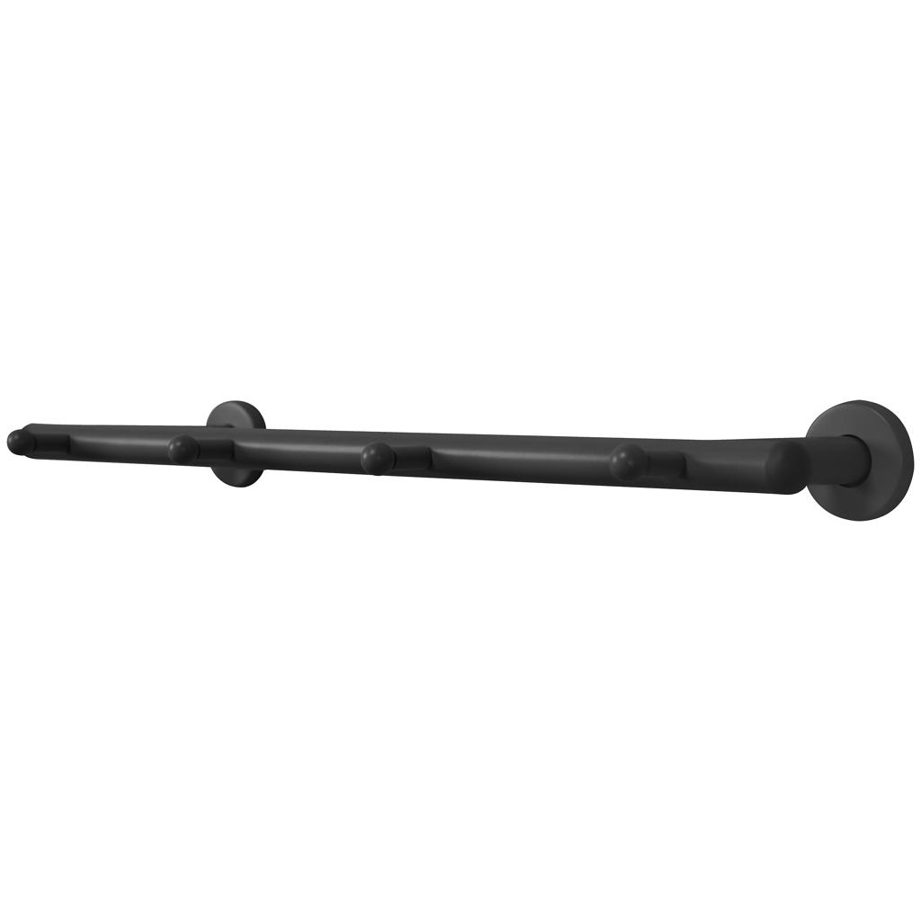 Garderobenleiste Derby schwarz Metall B/H/T: ca. 50x2x9 cm