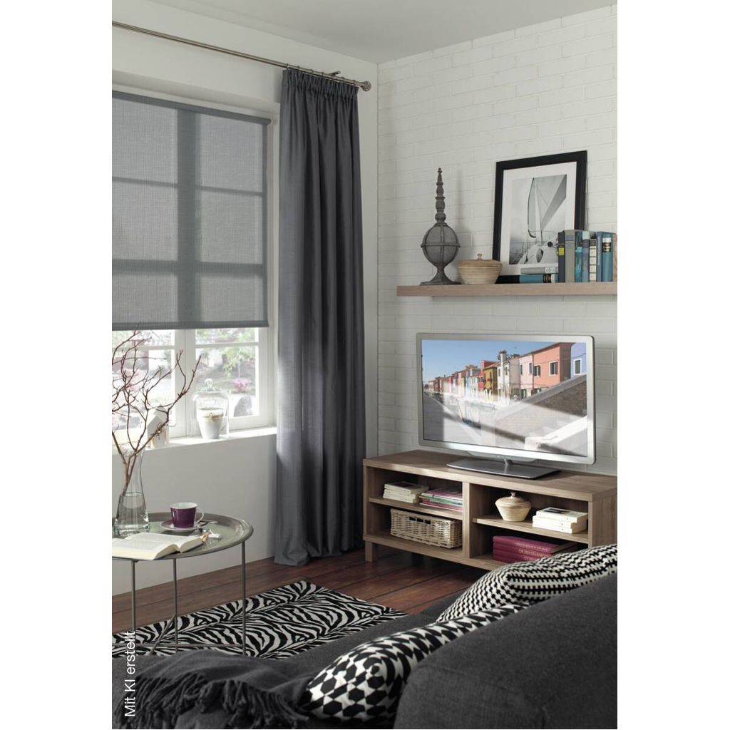 Boviva Rollo Struktur silber B/L: ca. 80x210 cm