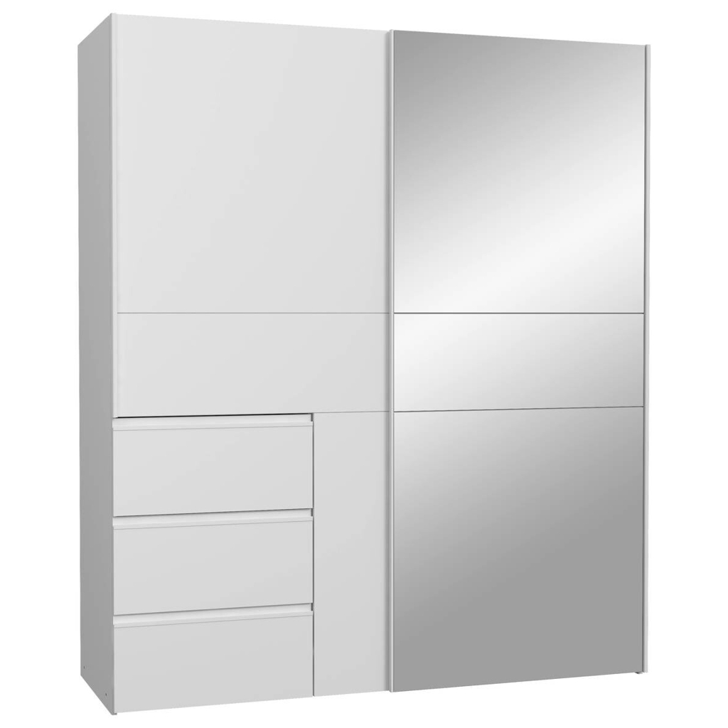 Schwebetürenschrank weiß B/H/T: ca. 170,3x200,5x61,2 cm