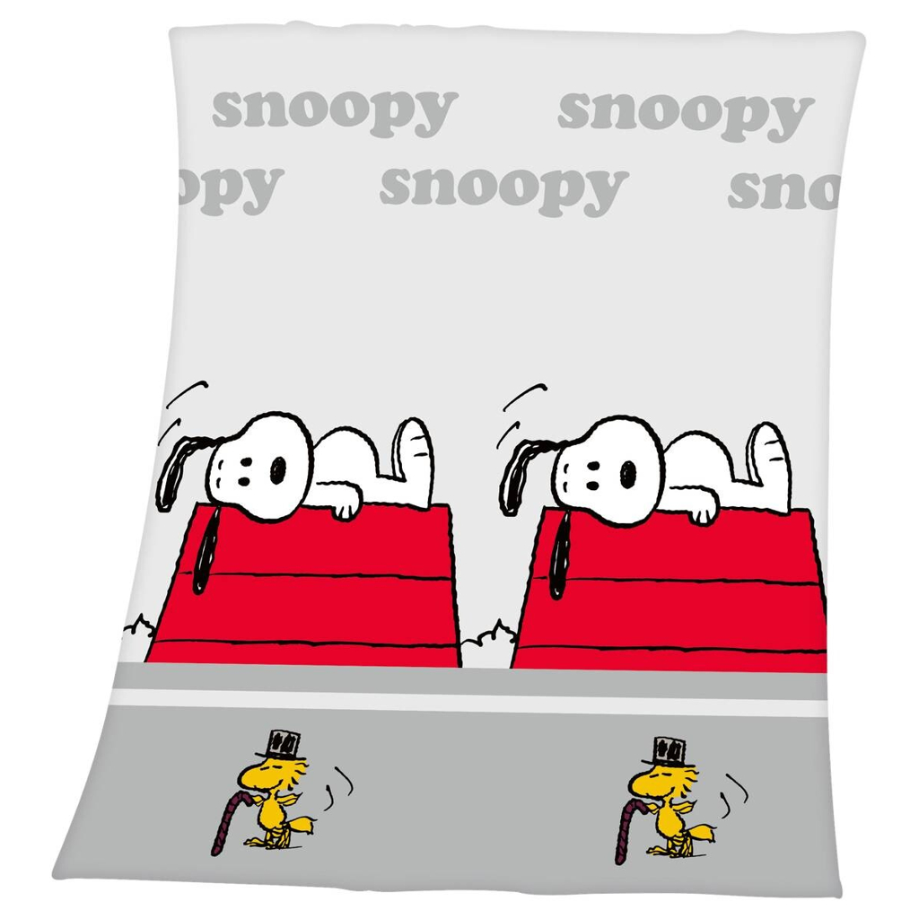 Wohndecke Peanuts grau Polyester B/L: ca. 125x150 cm