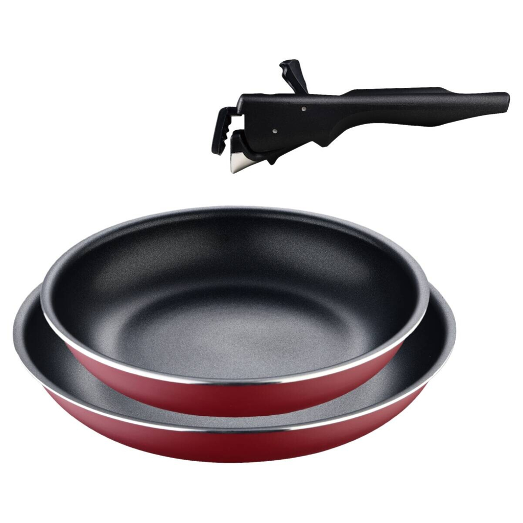BERGNER Pfannenset Click u. cook rot Aluminium 3 tlg.