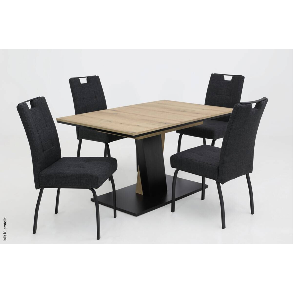 Essgruppe Ebro schwarz Holzwerkstoff B/H/T: ca. 180x76x90 cm
