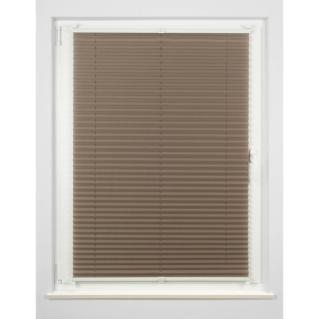 Hochwertiges Klemmplissee taupe B/L: ca. 80x130 cm
