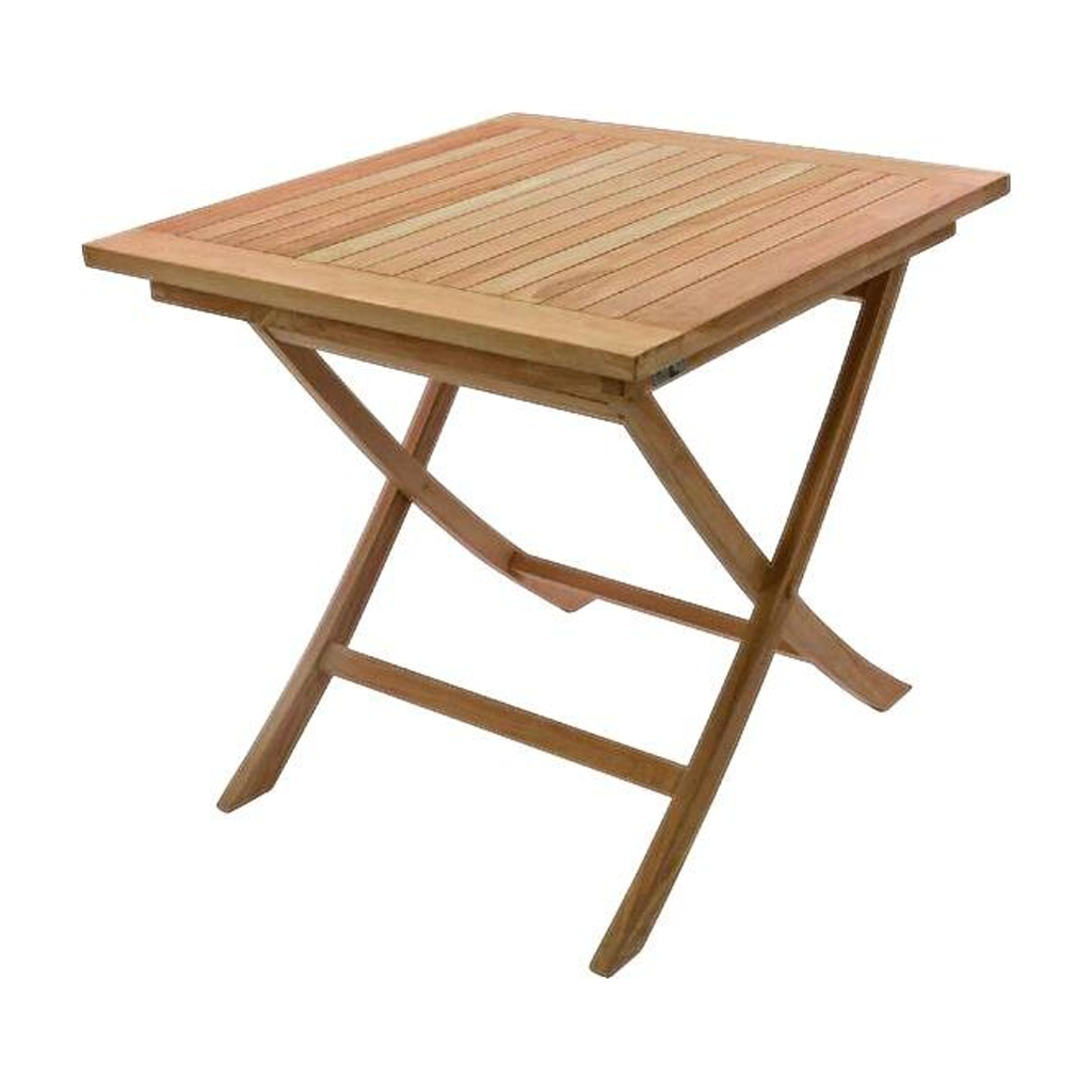 VCM Balkontisch braun Teakholz B/H/T: ca. 80x75x80 cm