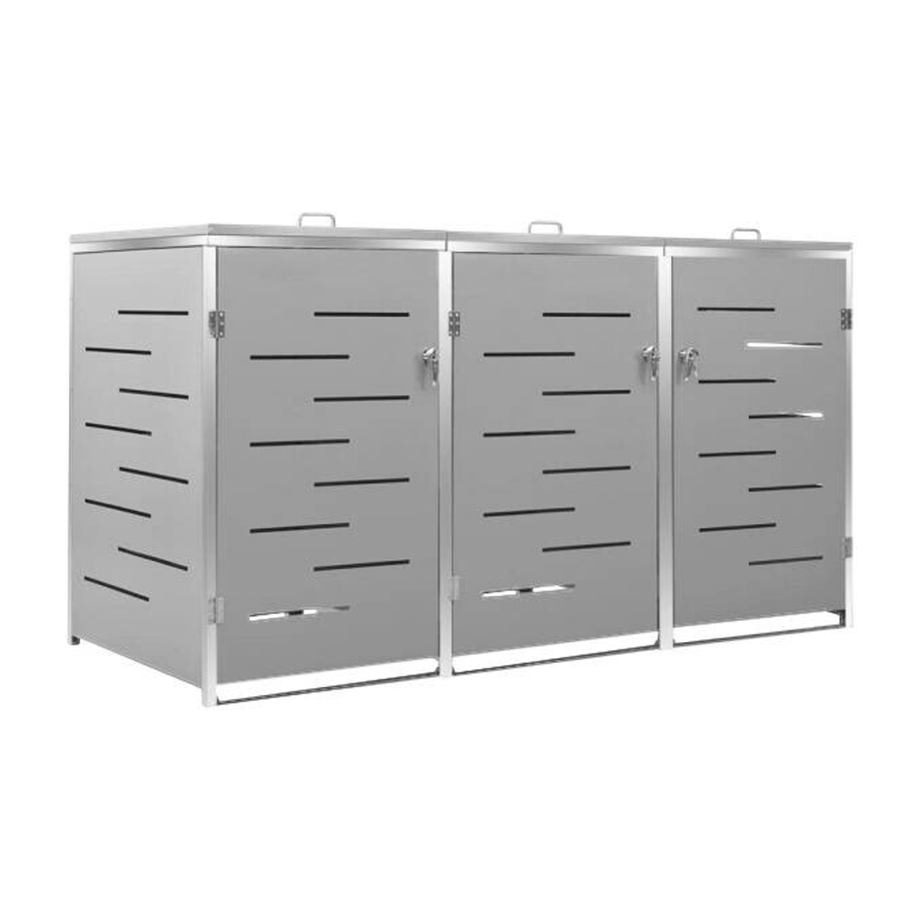 vidaXL Mülltonnenbox grau