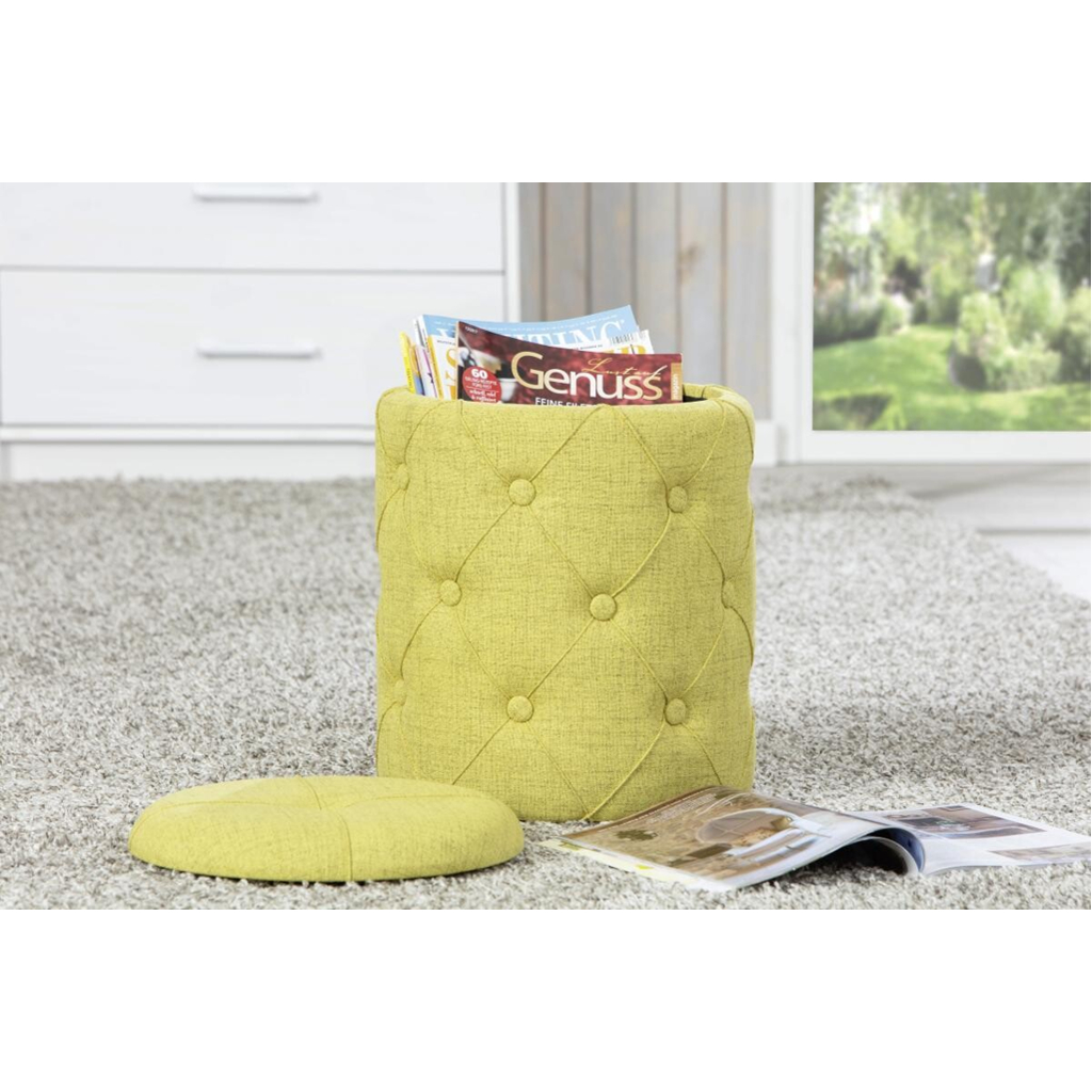 Inter Link Hocker Yapak gelb MDF B/H/T: ca. 34x40x34 cm