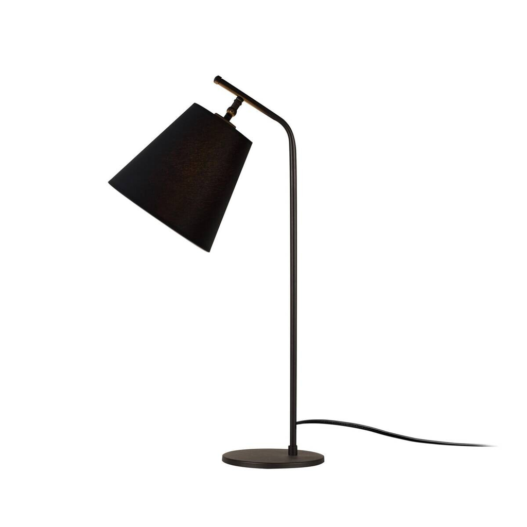 Opviq Tischleuchte schwarz Metall B/H/L: ca. 28x67x16 cm E27 1 Brennstellen
