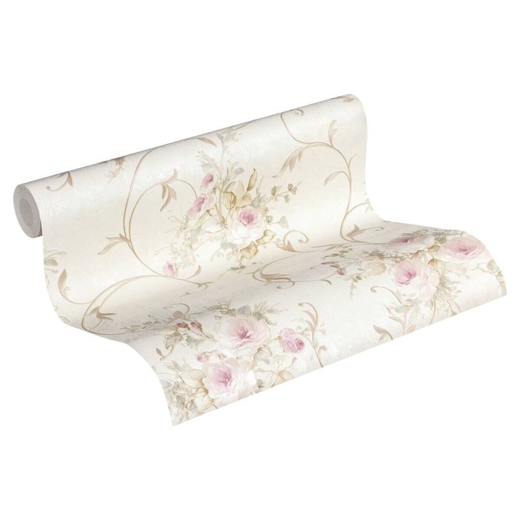 A.S.Creation Vliestapete grün rosa creme B/H/D: ca. 53x1005x7,4 cm