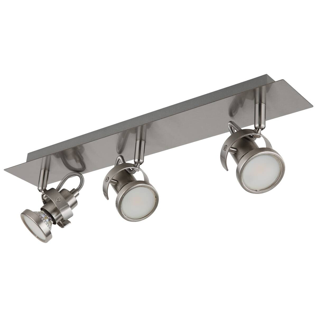 GLOBO Spot nickel B/H/L: ca. 10x13,2x46 cm GU10 3 Brennstellen