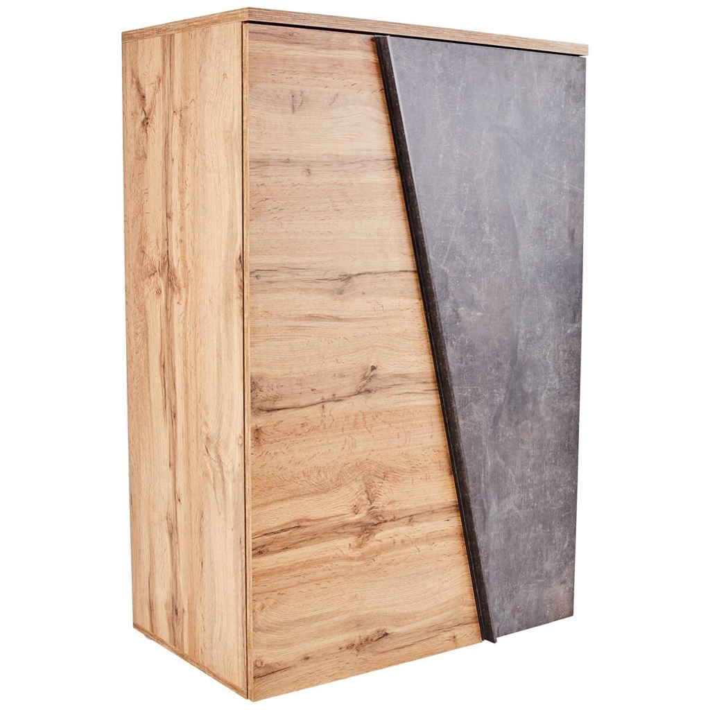 Kommode Venedig Eiche Wotan Nachbildung Beton dunkel Optik B/H/T: ca. 90x122x40 cm