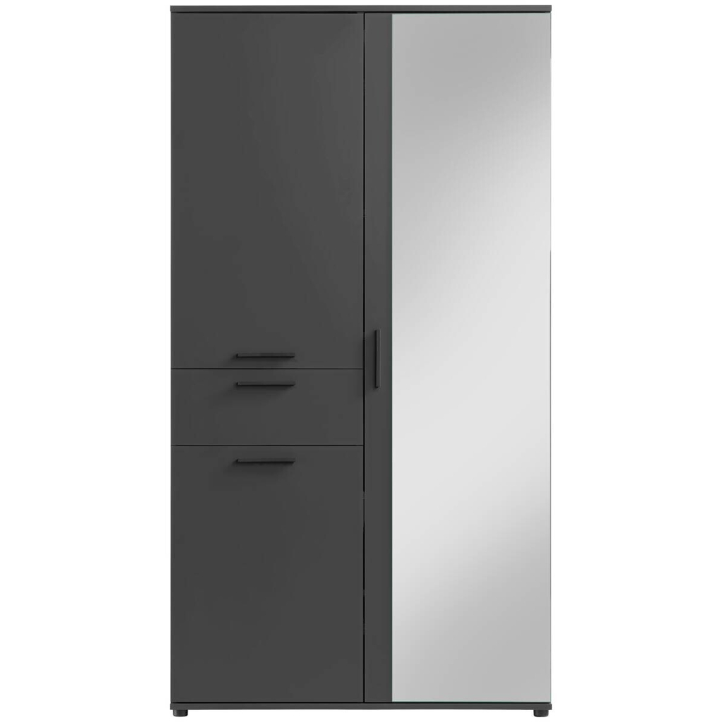 Mehrzweckschrank Kreta anthrazit weiß B/H/T: ca. 99x184x35 cm