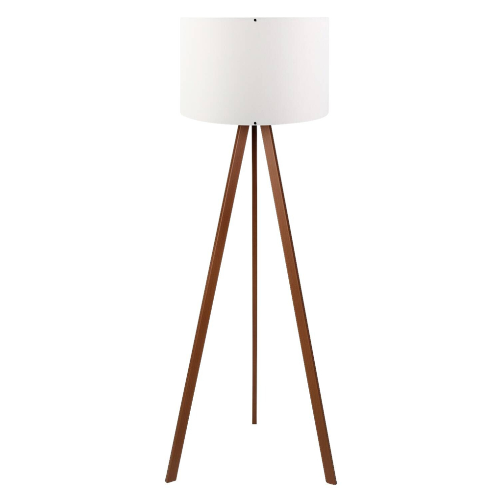 Opviq Stehlampe AYD-1528 weiß braun PVC B/H/T/L/D: ca. 38x140x38x38x38 cm E27 1 Brennstellen