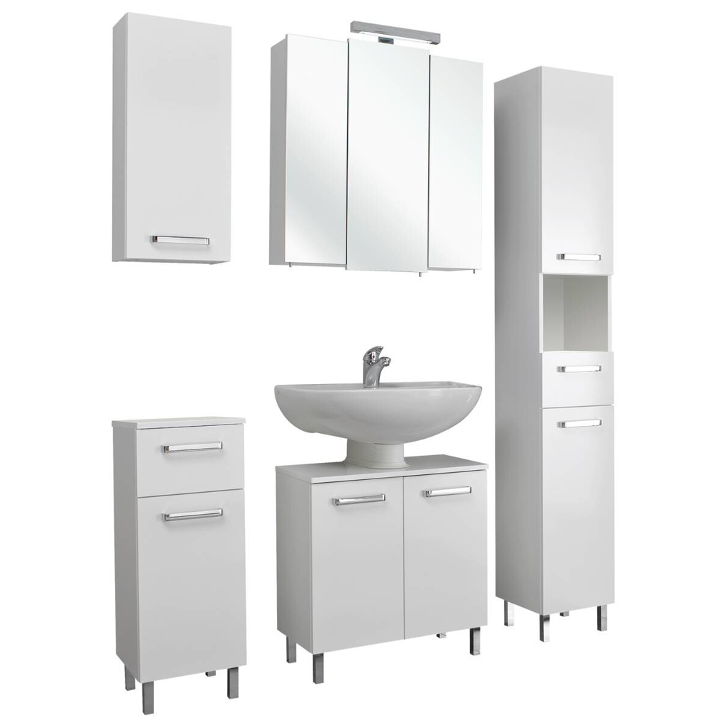 Badezimmer-Set Quickset 312 weiß glanz B/H/T: ca. 120x200x33 cm