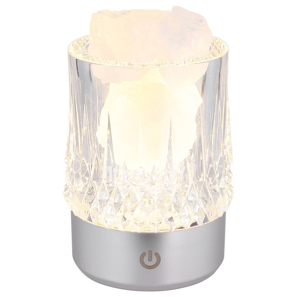 GLOBO LED-Tischleuchte transparent silber Kunststoff H/D: ca. 10,5x7,8 cm 1 Brennstellen