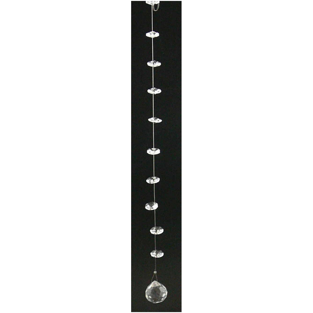 Deko-Kette klar Glas L: ca. 75 cm