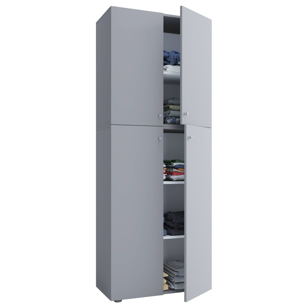 Kleiderschrank Lona grau