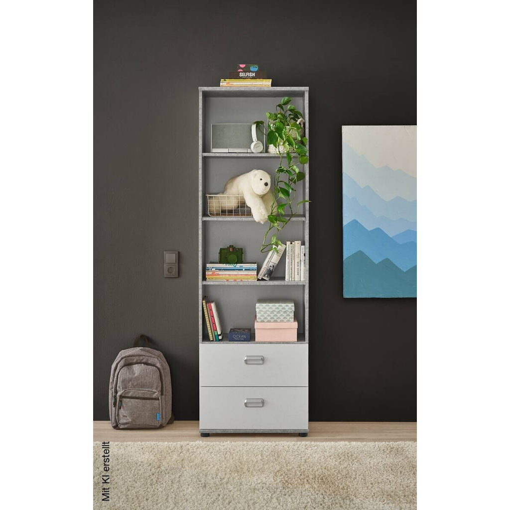 Standregal Matino Beton B/H/T: ca. 60x191x33 cm