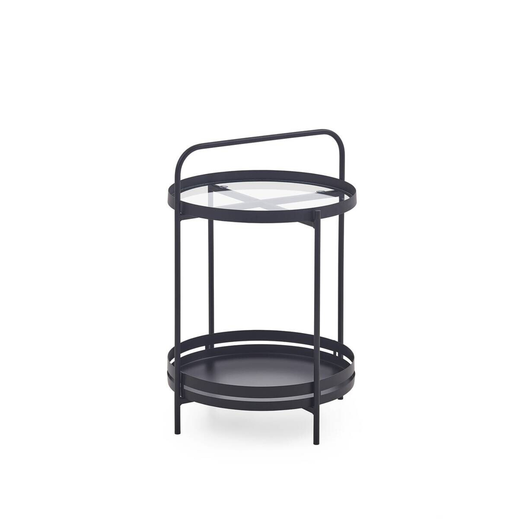 Couchtisch schwarz B/H/T: ca. 44x62x44 cm
