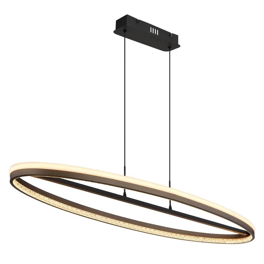 GLOBO LED-Pendelleuchte dunkelblau schwarz Metall Aluminium B/H/L: ca. 29x150x101 cm 1 Brennstellen