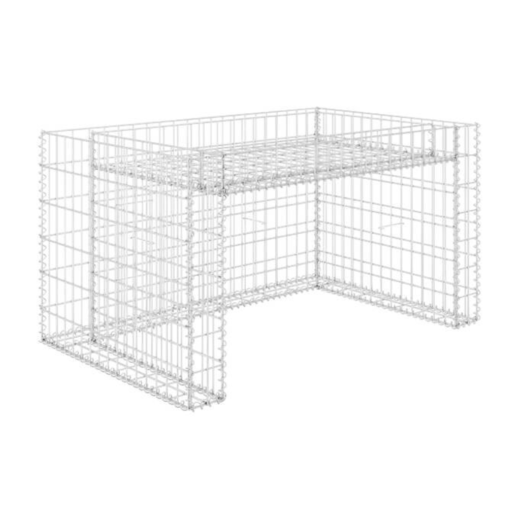 vidaXL Rasenmähergarage silber