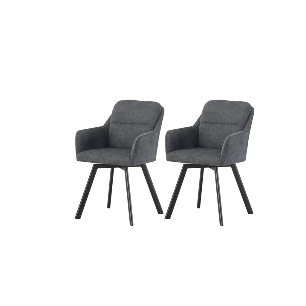 Stuhl SOPHIE, 2er Set anthrazit Stoff B/H/T: ca. 53x87x62 cm