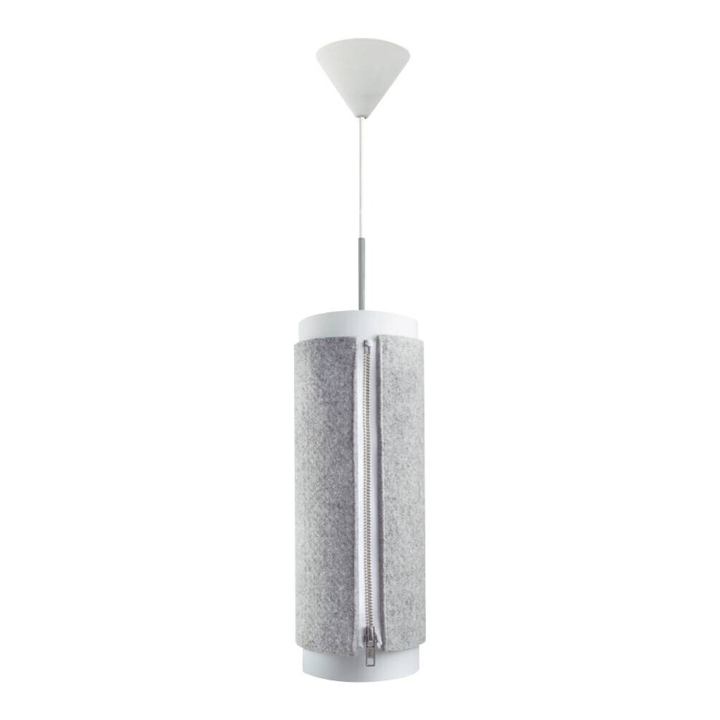 Kayoom Pendelleuchte Zip Star 110 Medium grau Polypropylen B/H/L: ca. 15,5x40,6x15,5 cm E27 1 Brennstellen