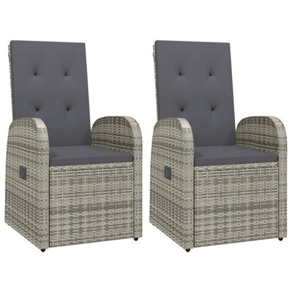 vidaXL Gartensessel grau Kunststoff B/H/L: ca. 73x105x57 cm