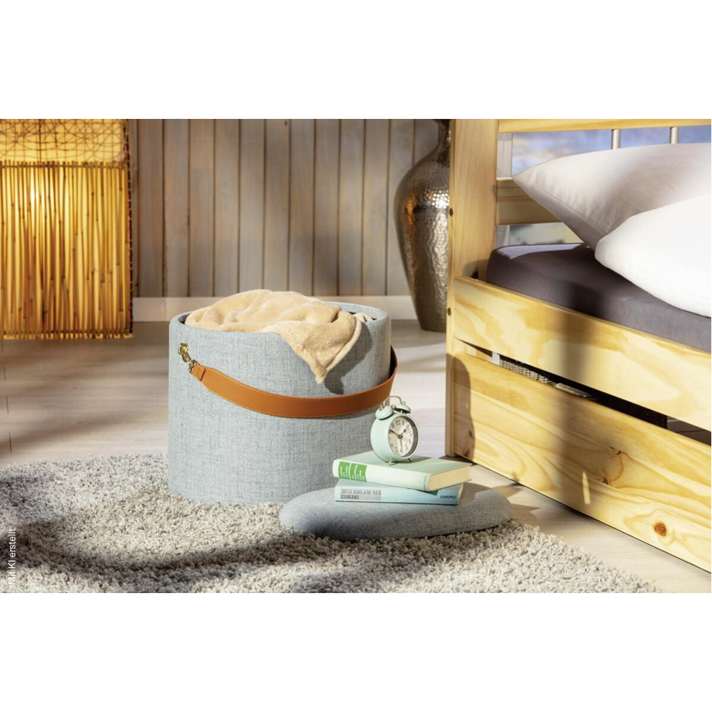 Inter Link Hocker Dilia dunkelgrau MDF B/H/T: ca. 42x36x30 cm