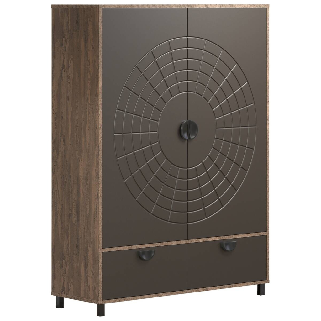 Highboard Fusion Eiche dunkel Nachbildung bronze Optik B/H/T: ca. 120x163x42 cm
