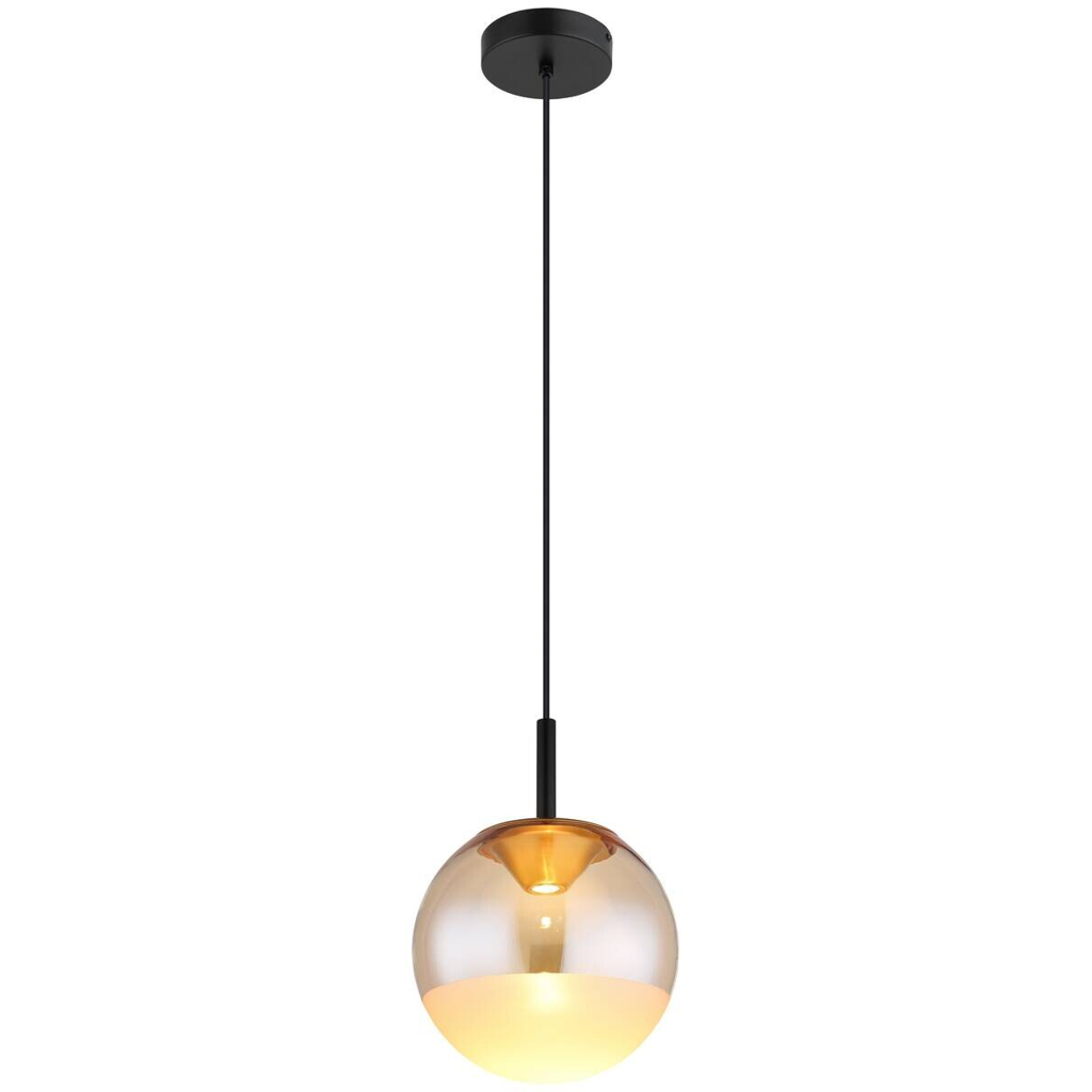 GLOBO LED-Hängeleuchte schwarz messing Metall Aluminium H/D: ca. 130x25 cm 1 Brennstellen
